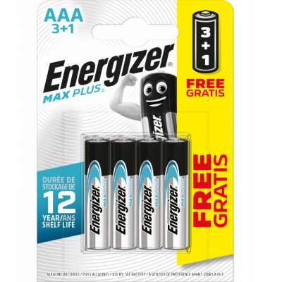 BATERIA ENERGIZER MAX PLUS AAA LR03 /3+1 sztuki eco (7638900437485)